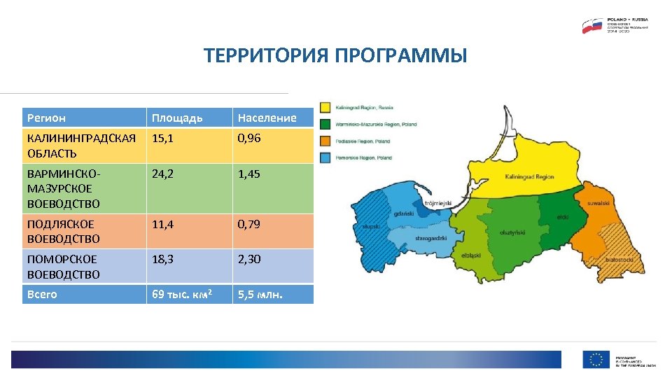 Карта населения калининградской области