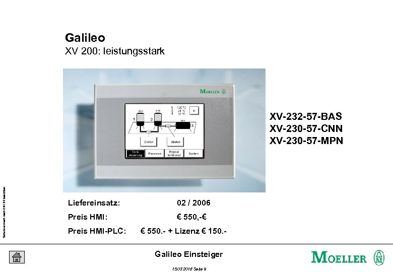 Galileo XV 200: leistungsstark Schutzvermerk nach DIN 34 beachten XV-232 -57 -BAS XV-230 -57