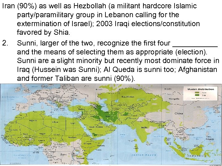 Iran (90%) as well as Hezbollah (a militant hardcore Islamic party/paramilitary group in Lebanon