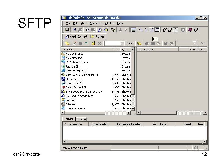 SFTP cs 490 ns-cotter 12 