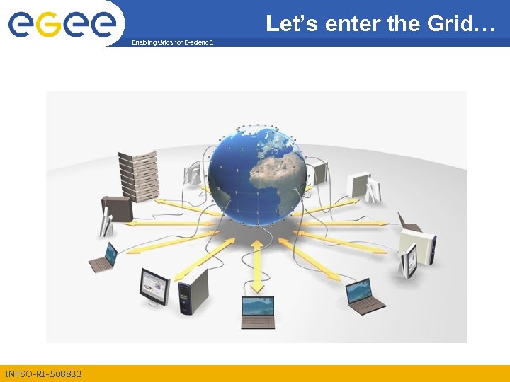 Let’s enter the Grid… Enabling Grids for E-scienc. E INFSO-RI-508833 