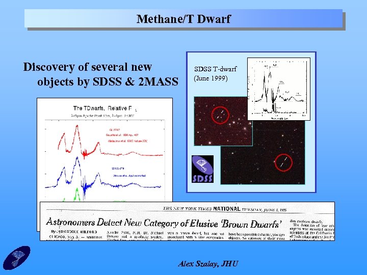Methane/T Dwarf Discovery of several new objects by SDSS & 2 MASS SDSS T-dwarf
