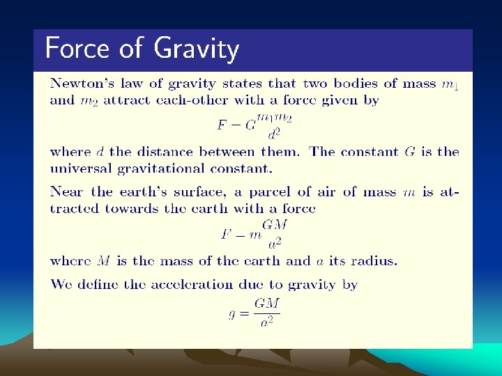 1. Gravitational Force 