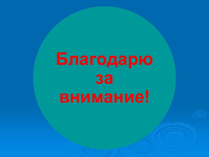 Благодарю за внимание! 