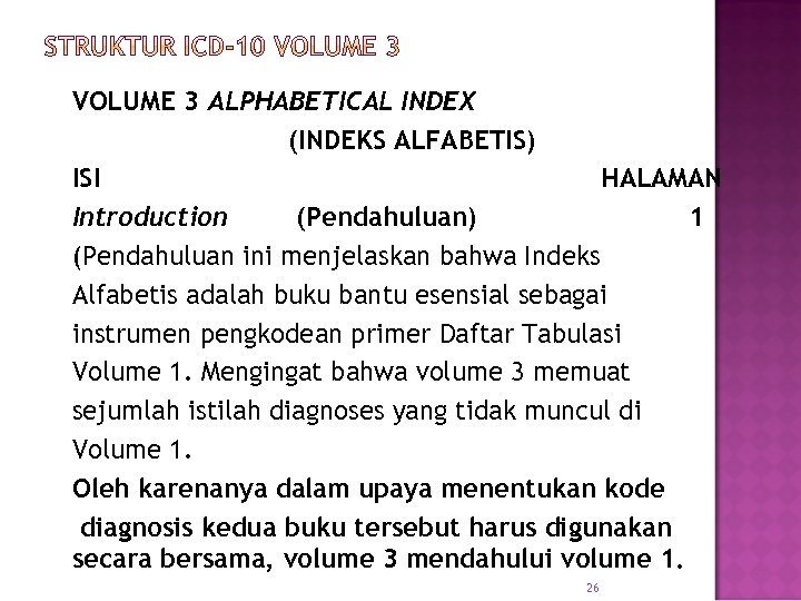 VOLUME 3 ALPHABETICAL INDEX (INDEKS ALFABETIS) ISI HALAMAN Introduction (Pendahuluan) 1 (Pendahuluan ini menjelaskan