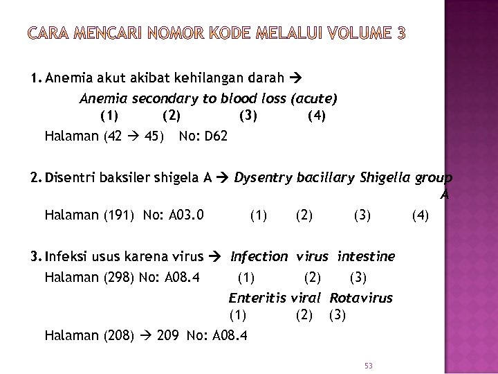 1. Anemia akut akibat kehilangan darah Anemia secondary to blood loss (acute) (1) (2)