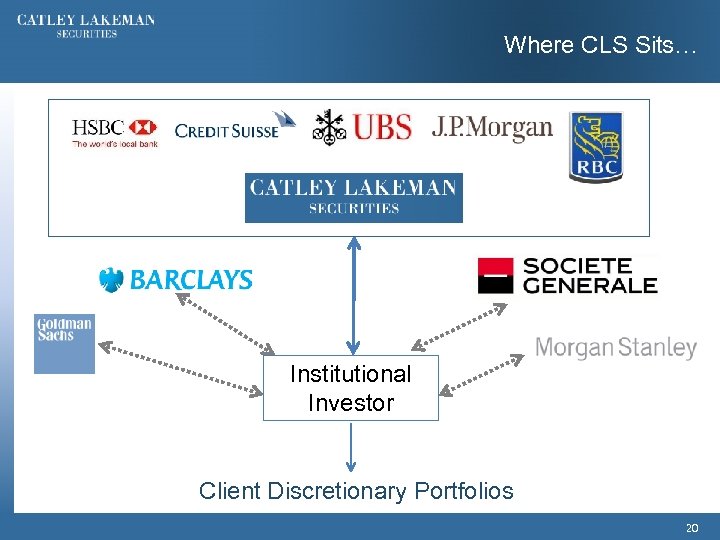 Where CLS Sits… Institutional Investor Client Discretionary Portfolios 20 