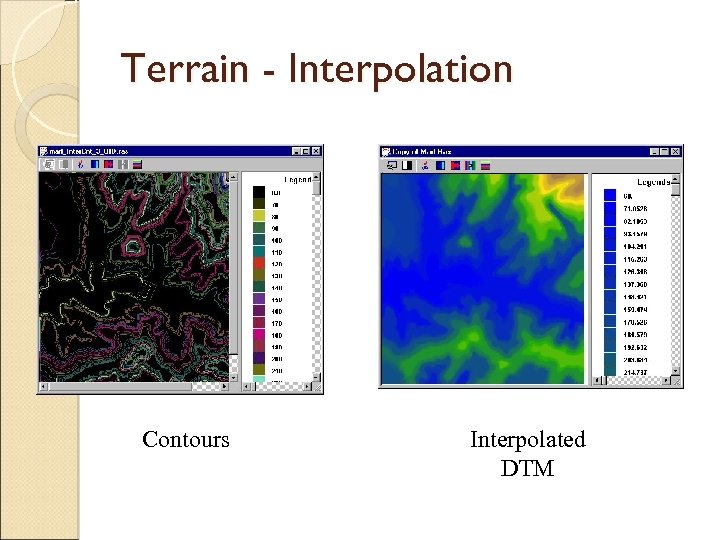Terrain - Interpolation Contours Interpolated DTM 
