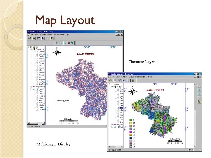 Map Layout Thematic Layer Multi-Layer Display 