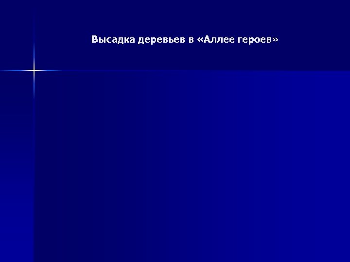 Высадка деревьев в «Аллее героев» 