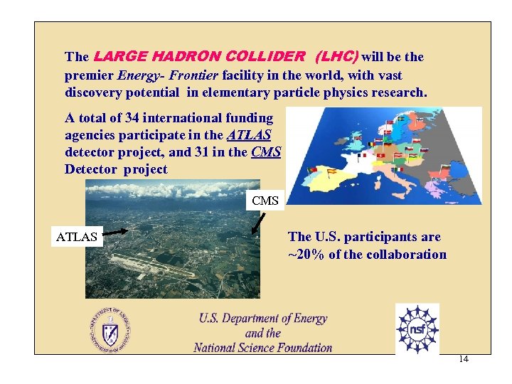 The LARGE HADRON COLLIDER (LHC) will be the premier Energy- Frontier facility in the