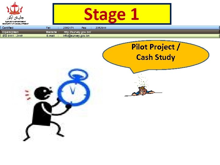 Stage 1 SURVEY DEPARTMENT MINISTRY OF DEVELOPMENT Certified Tel : Dipersijilkan ISO 9001 :