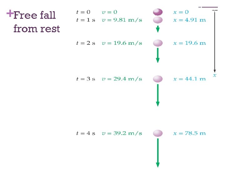+Free fall from rest 44 