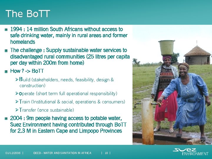 The Bo. TT 1994 : 14 million South Africans without access to safe drinking