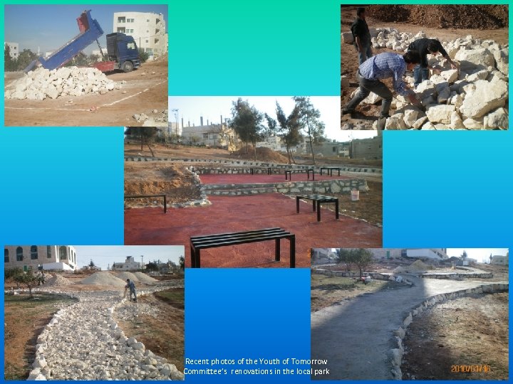 Recent photos of the Youth of Tomorrow Committee’s renovations in the local park 