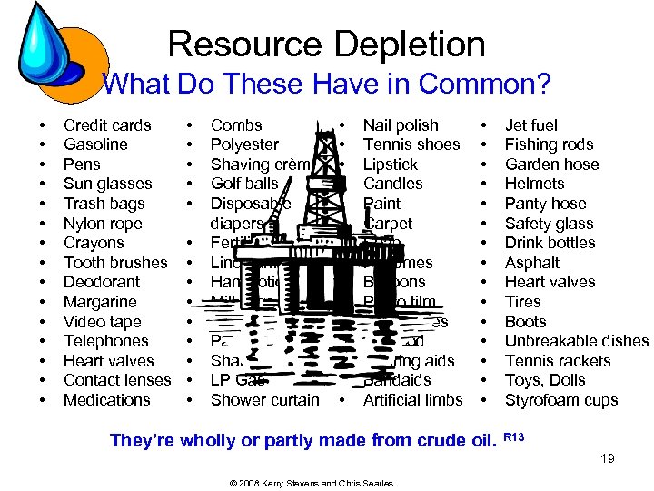 Resource Depletion What Do These Have in Common? • • • • Credit cards