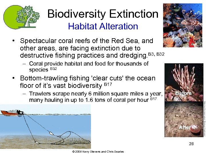 Biodiversity Extinction Habitat Alteration • Spectacular coral reefs of the Red Sea, and other