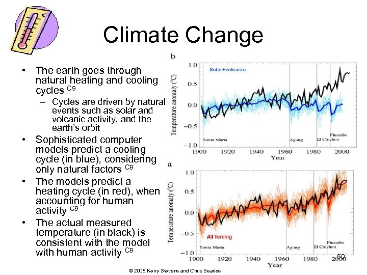Climate Change • The earth goes through natural heating and cooling cycles C 9