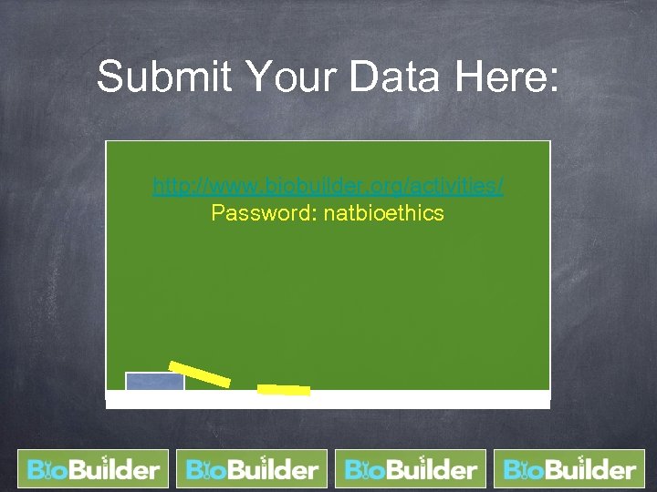 Submit Your Data Here: http: //www. biobuilder. org/activities/ Password: natbioethics 