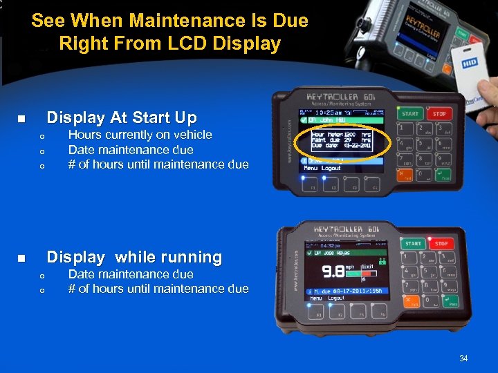 See When Maintenance Is Due Right From LCD Display At Start Up n o