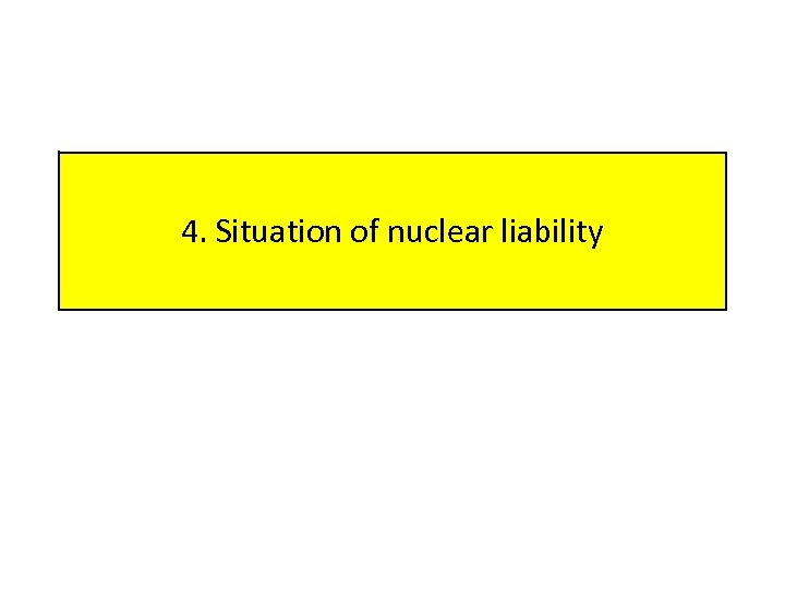 4. Situation of nuclear liability 