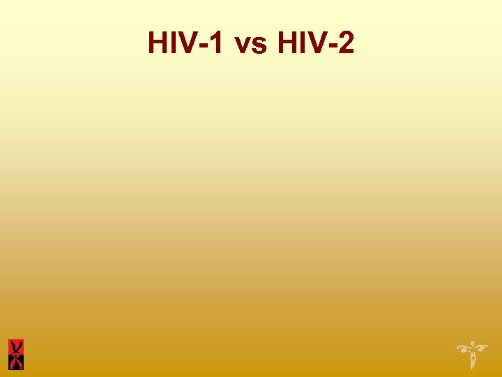 HIV-1 vs HIV-2 