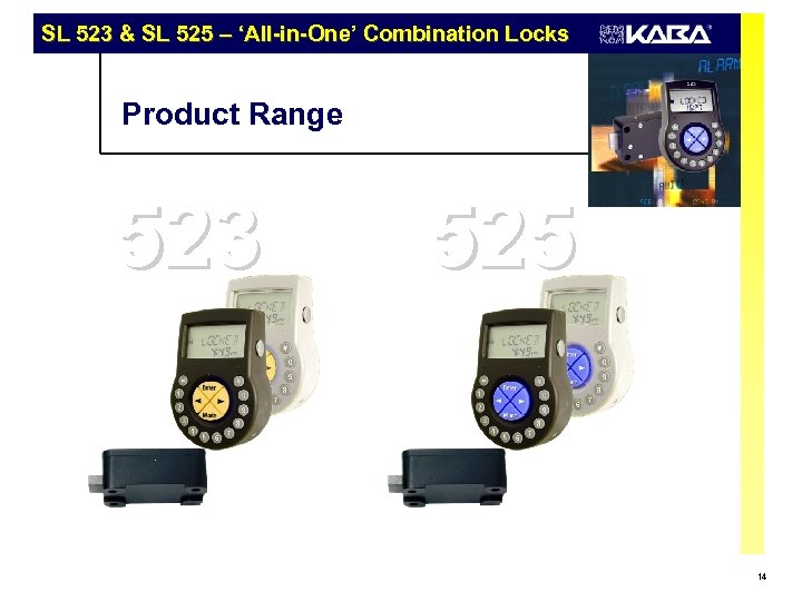 SL 523 & SL 525 – ‘All-in-One’ Combination Locks Product Range 523 525 14