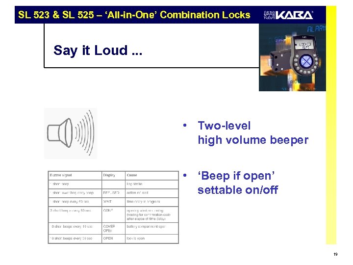 SL 523 & SL 525 – ‘All-in-One’ Combination Locks Say it Loud. . .