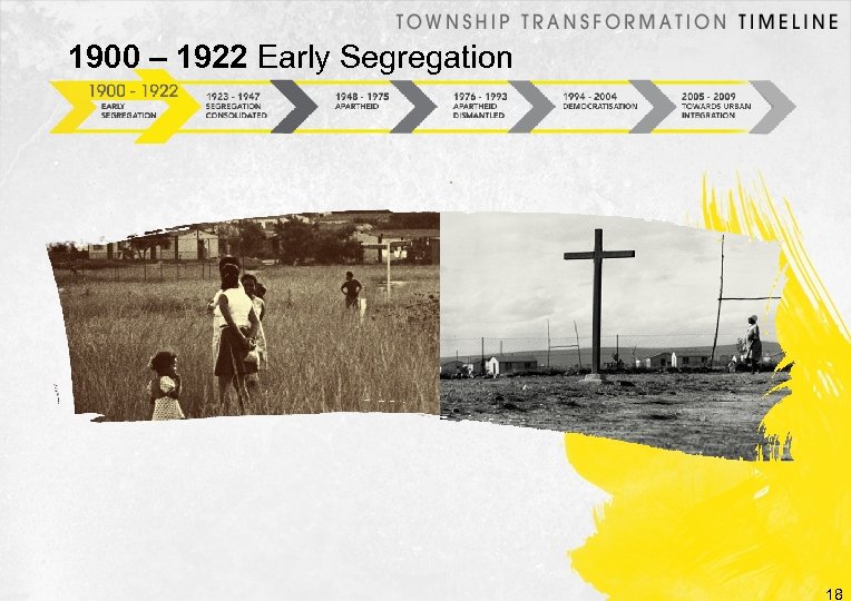 1900 – 1922 Early Segregation 18 