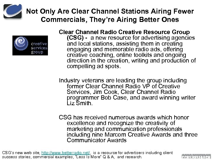 Not Only Are Clear Channel Stations Airing Fewer Commercials, They’re Airing Better Ones Clear