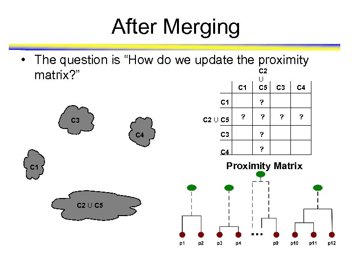 After Merging • The question is “How do we update the proximity C 2