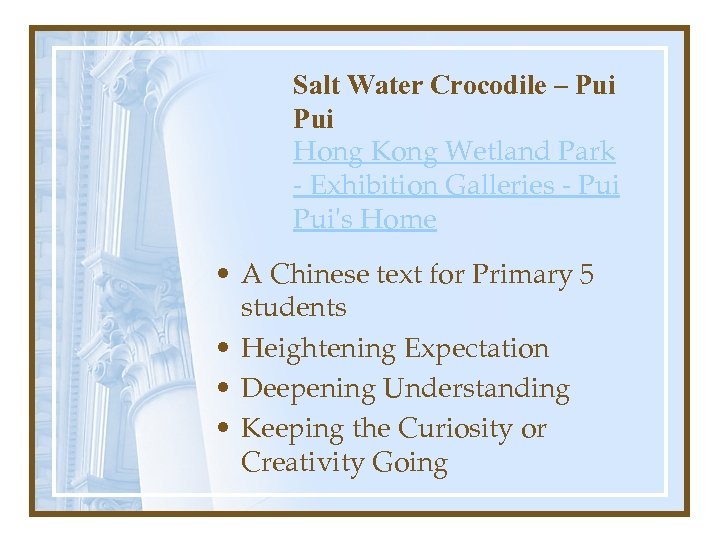 Salt Water Crocodile – Pui Hong Kong Wetland Park - Exhibition Galleries - Pui's