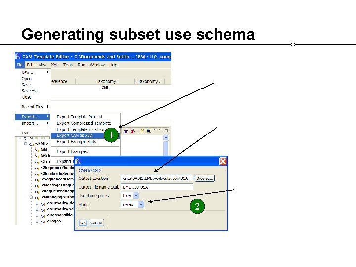 Generating subset use schema 1 2 