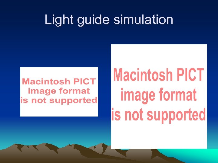 Light guide simulation 