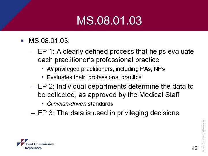 MS. 08. 01. 03 § MS. 08. 01. 03: – EP 1: A clearly