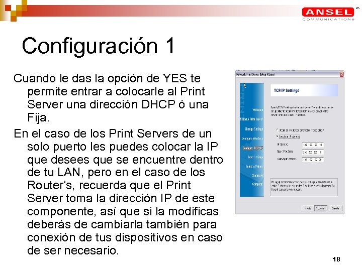 Configuración 1 Cuando le das la opción de YES te permite entrar a colocarle