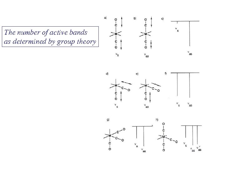 The number of active bands as determined by group theory 