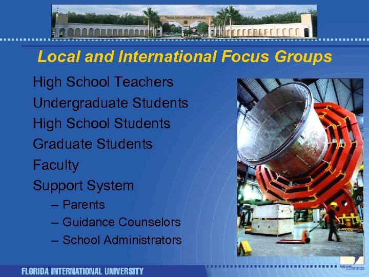 Local and International Focus Groups High School Teachers Undergraduate Students High School Students Graduate