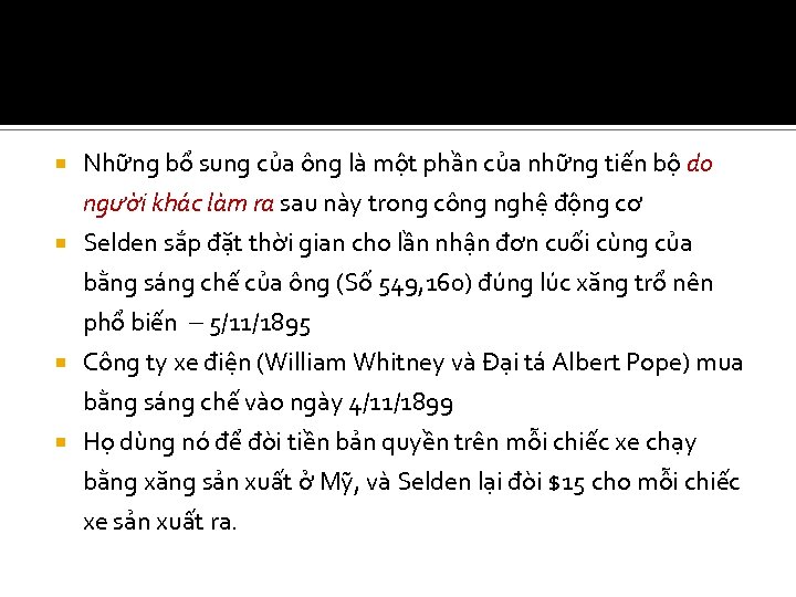  Những bổ sung của ông là một phần của những tiến bộ do