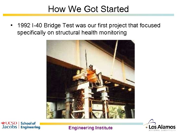 How We Got Started • 1992 I-40 Bridge Test was our first project that