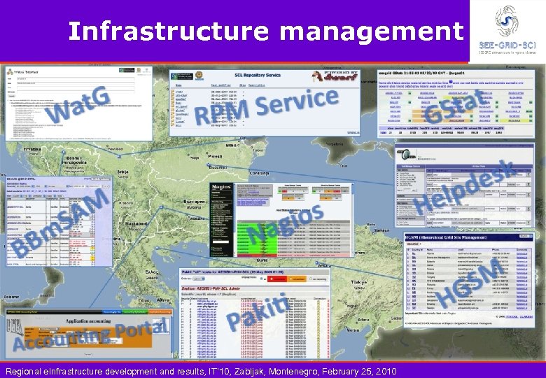 Infrastructure management Regional e. Infrastructure development and results, IT’ 10, Zabljak, Montenegro, February 25,