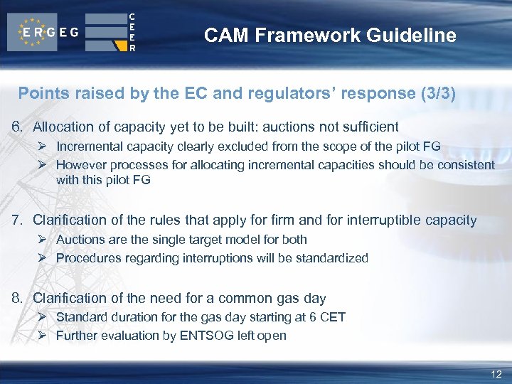 CAM Framework Guideline Points raised by the EC and regulators’ response (3/3) 6. Allocation