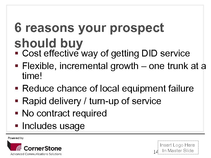 6 reasons your prospect shouldto edit Master title Click buyway of getting DID service