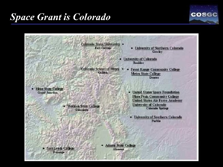 Space Grant is Colorado 