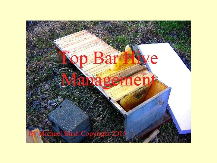 Top Bar Hive Management ? By Michael Bush Copyright 2015 