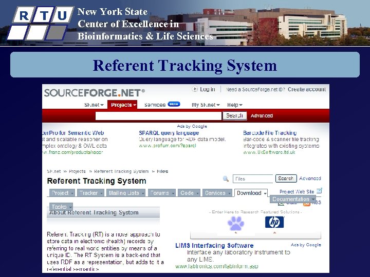 R T U New York State Center of Excellence in Bioinformatics & Life Sciences