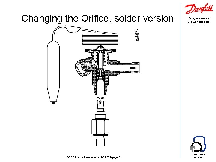 Changing the Orifice, solder version T-TE 2 Product Presentation - 19 -03 -2018 page