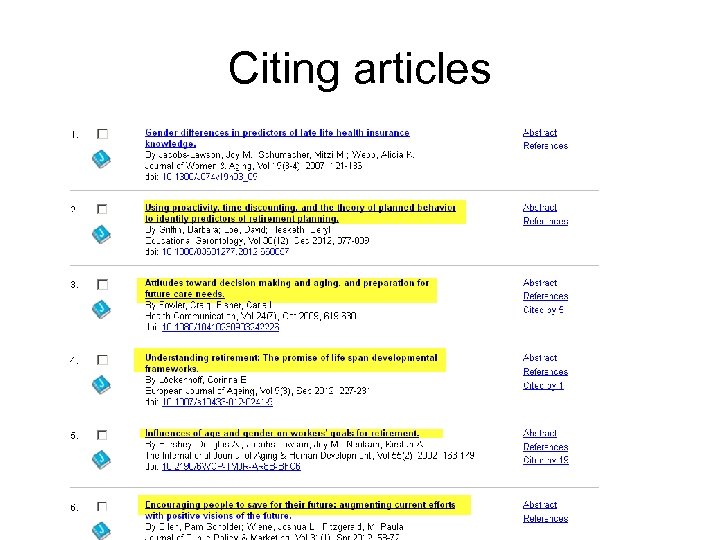 Citing articles 