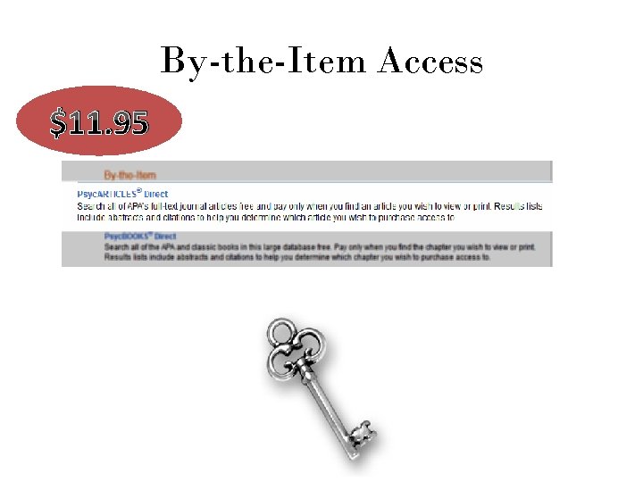 By-the-Item Access $11. 95 