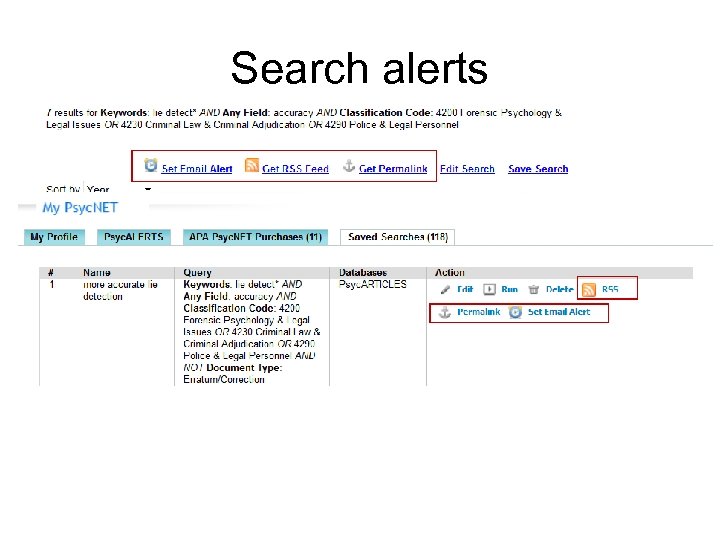 Search alerts 